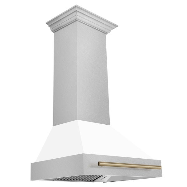 ZLINE Autograph Edition 30-inch Stainless Steel White Shell Range Hood - 30 Inch