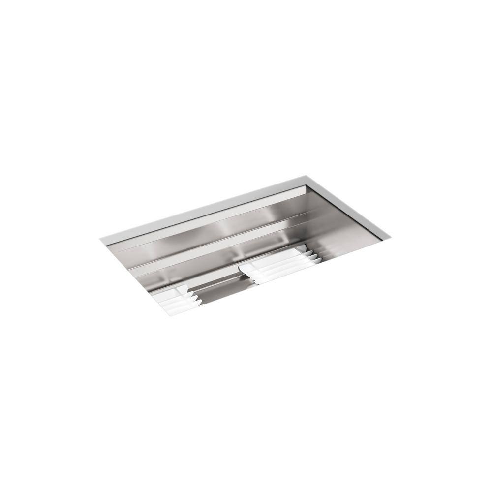 KOHLER Prolific Undermount Stainless Steel 29 in. L Single Bowl Kitchen Sink K-23651-NA