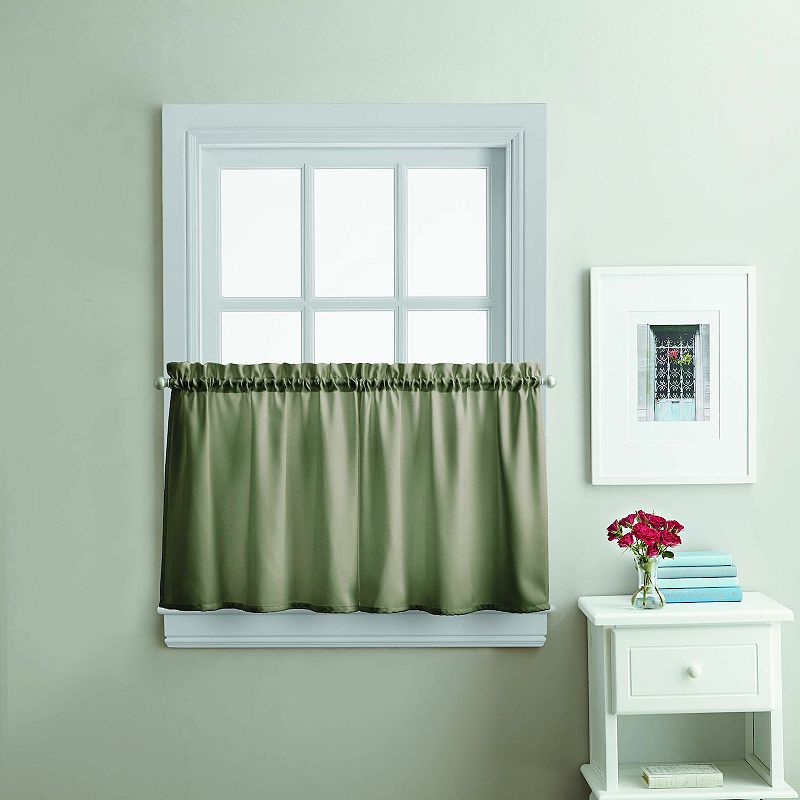 Curtainworks Twill 3-Piece Valance and Tier Set