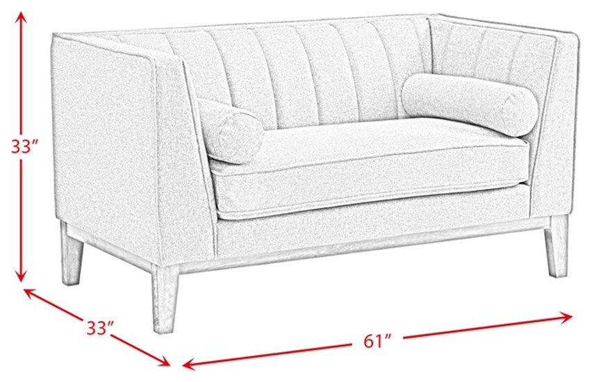 Picket House Furnishings Hayworth Loveseat in Charcoal   Farmhouse   Loveseats   by Homesquare  Houzz