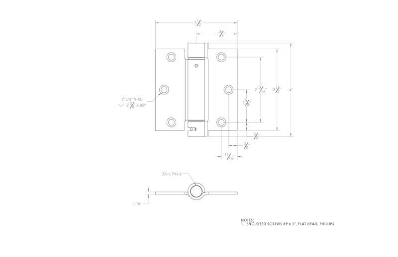 Ace 3.5 in. L Tuscan Bronze Self Closing Hinge 1 pk