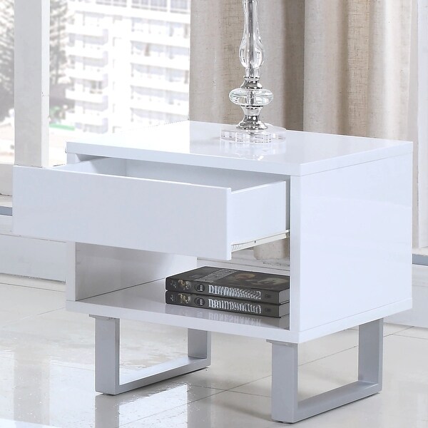 Modern Design Glossy White Living Room Table Collection