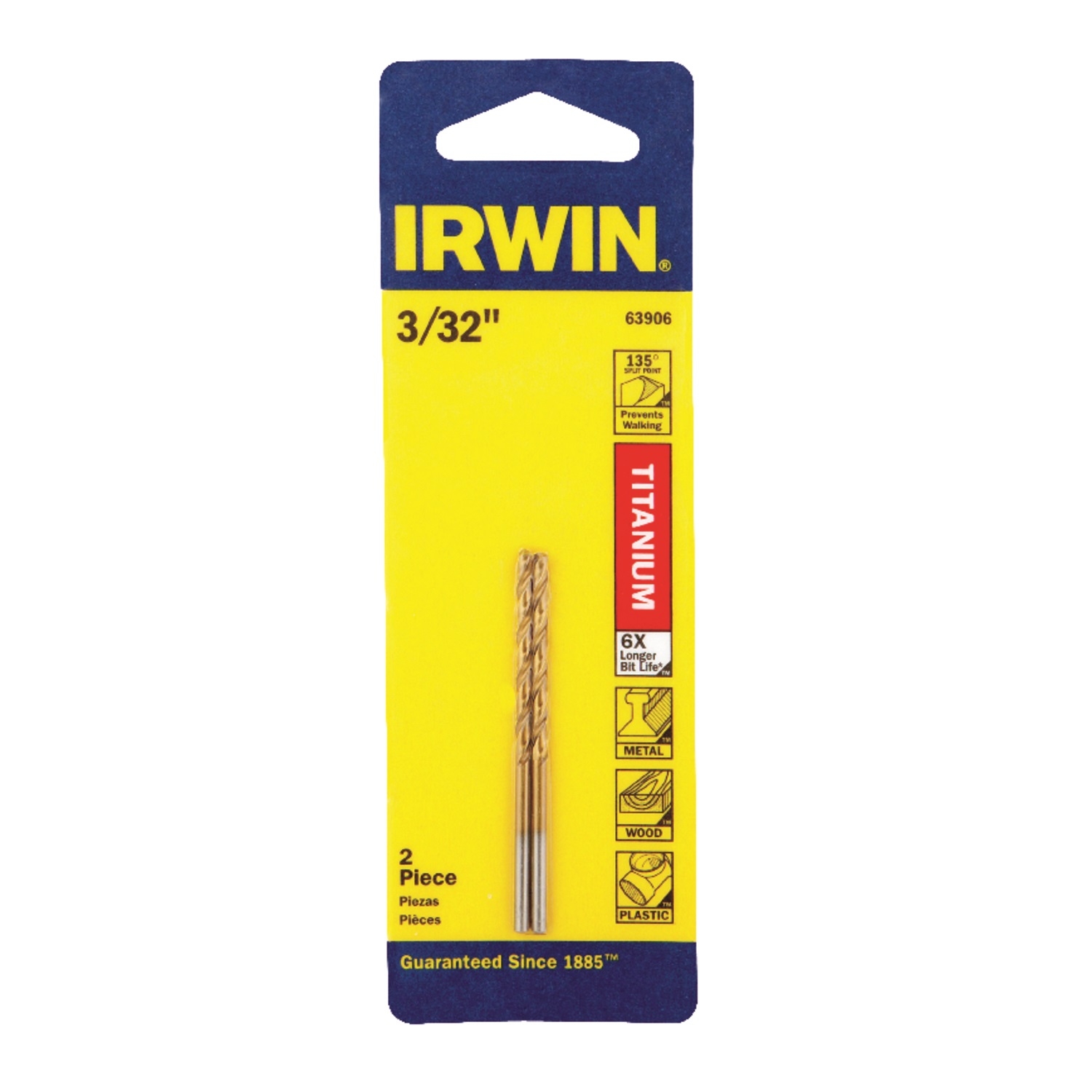 Irwin 3/32 in. X 2-1/4 in. L High Speed Steel Drill Bit 1 pc