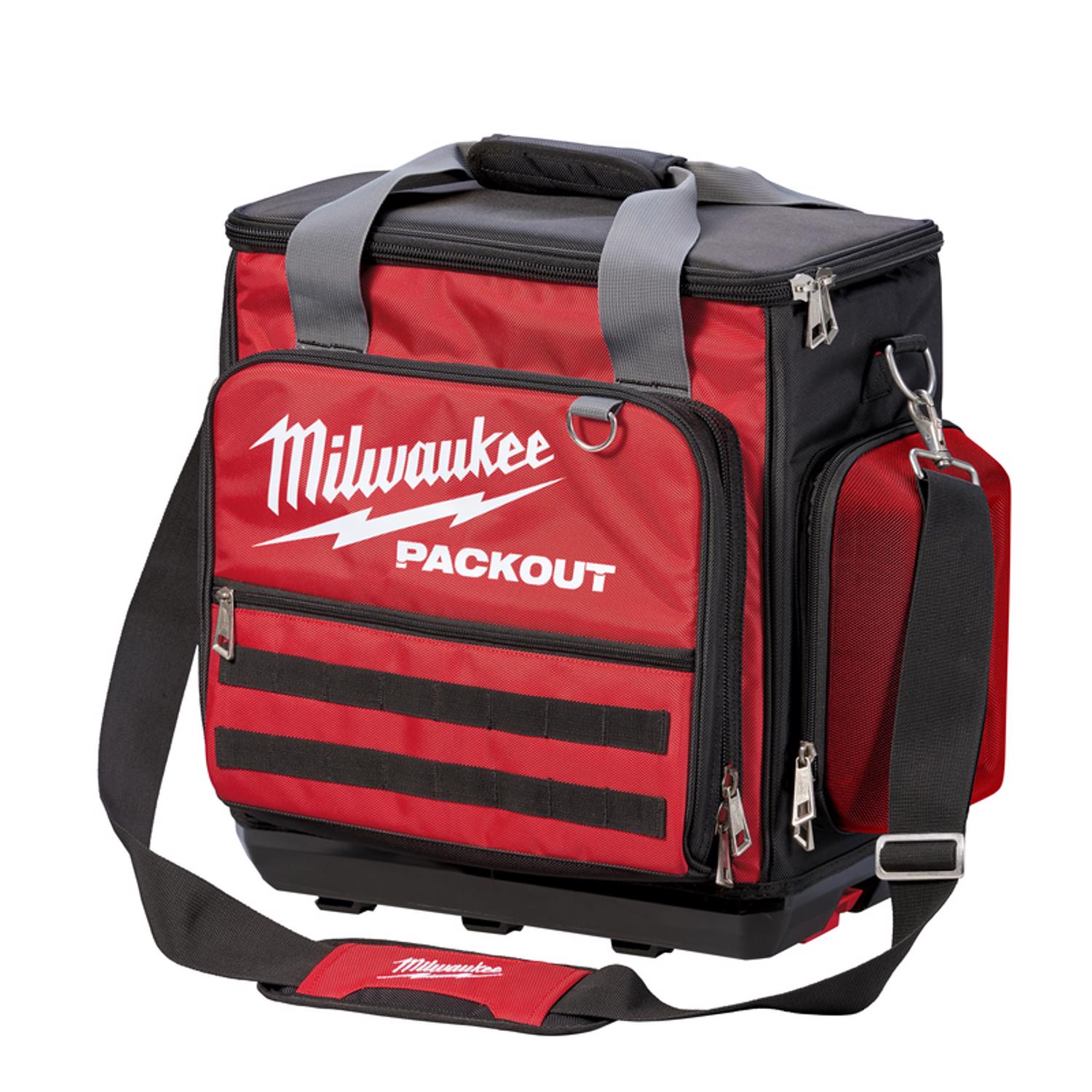 Milwaukee PACKOUT 11 in. W X 17.5 in. H Ballistic Nylon Tech Bag 58 pocket Black/Red 1 pc