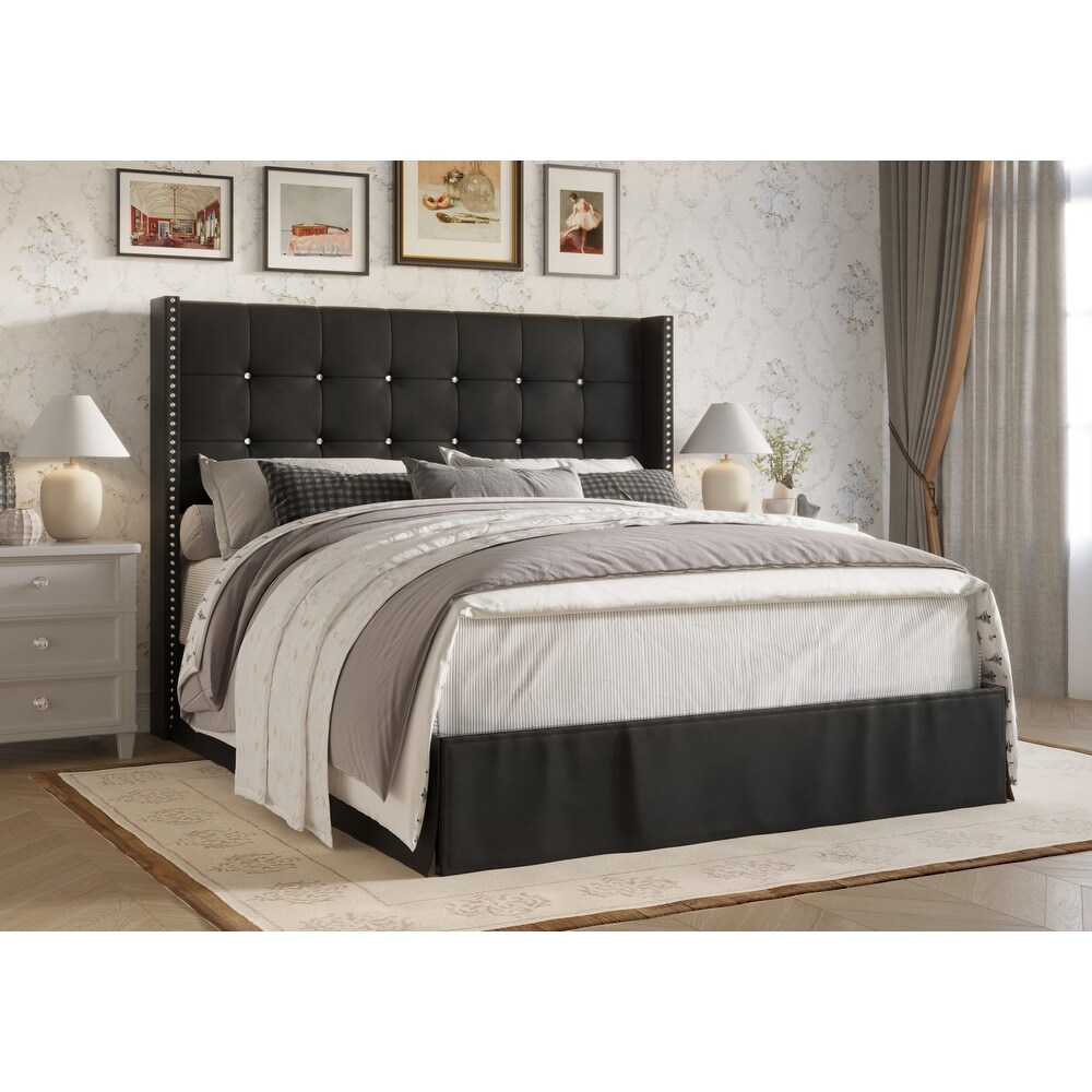 Wilie Tufted Upholstered Platform Bed