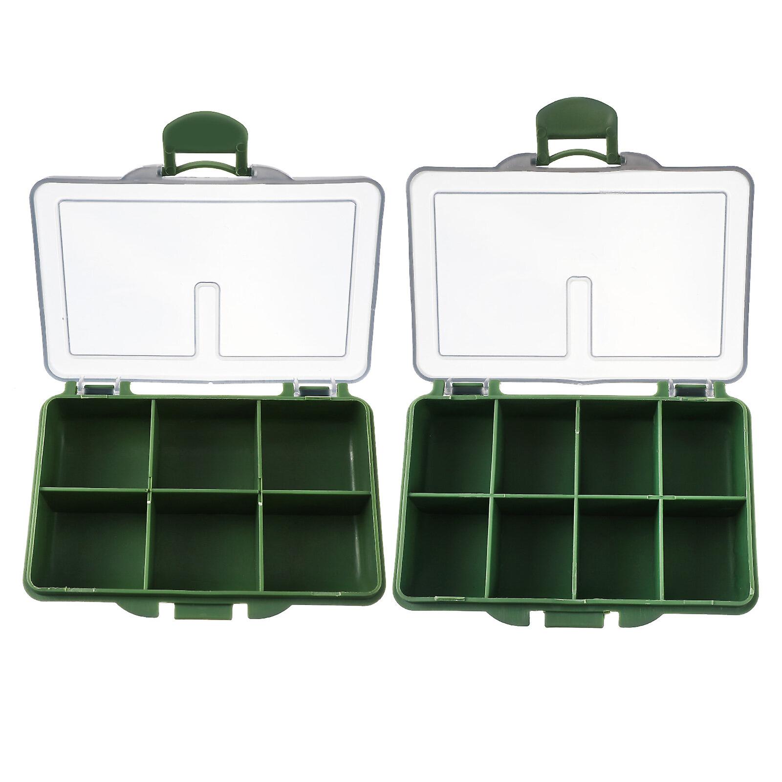 2pcs Fishing Lure Box Tackle Storage Box Bait Containers Fishing Storage Case