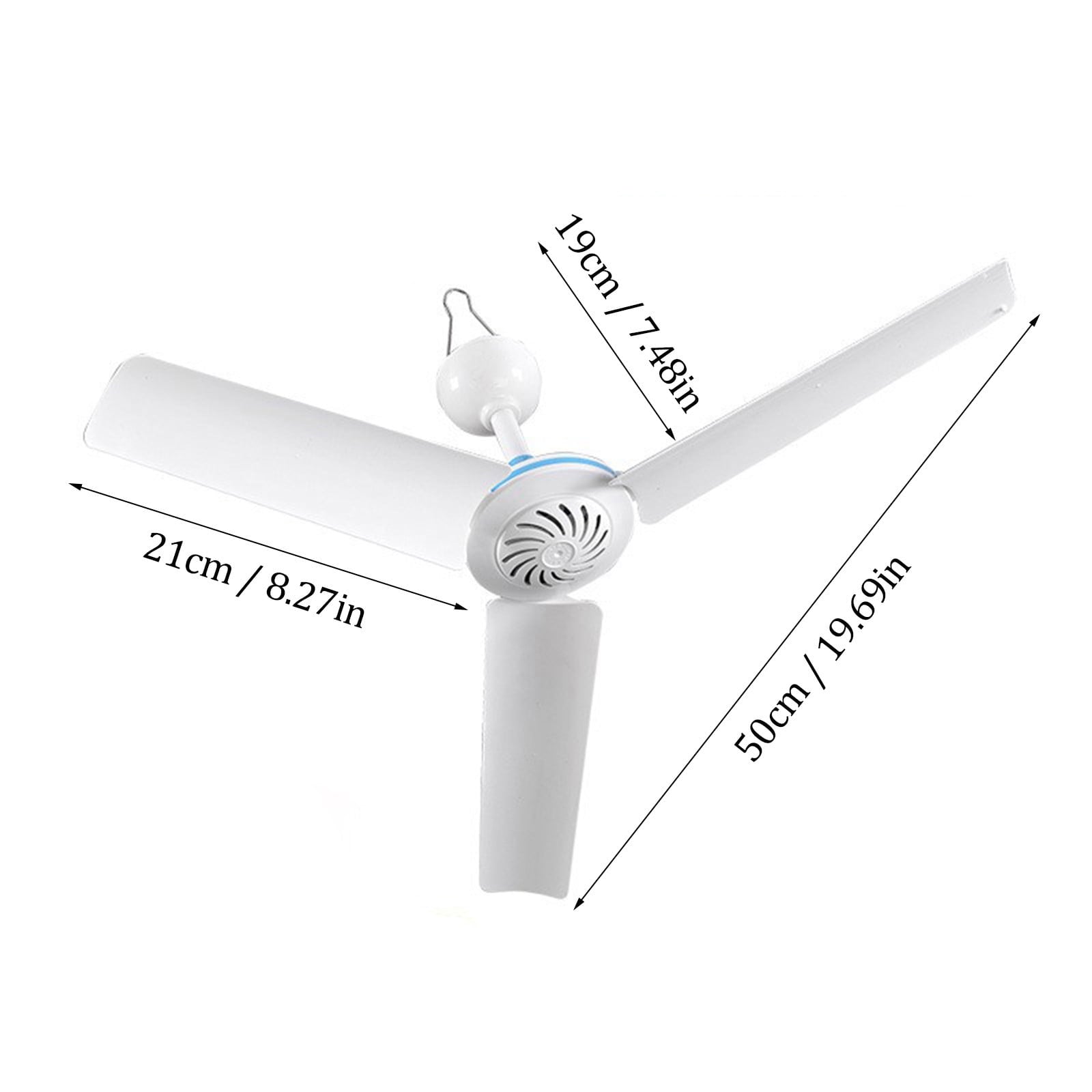 Fridja Portable Ceiling Fan Mini USB Tent Fans for Camping, Outdoor Hanging Gazebo Tents Ceiling Canopy Fan Compatible Battery Power