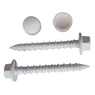 EZ Handrail 3 in. White Masonry Fastener (2-Pack) EZAT225-W