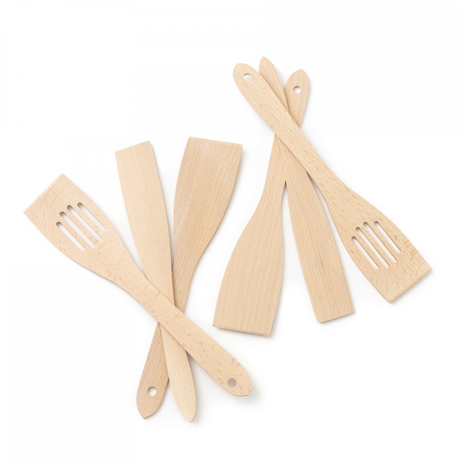 Tuuli Kitchen 6 Piece Wooden Spatula Kitchen Utensil Set