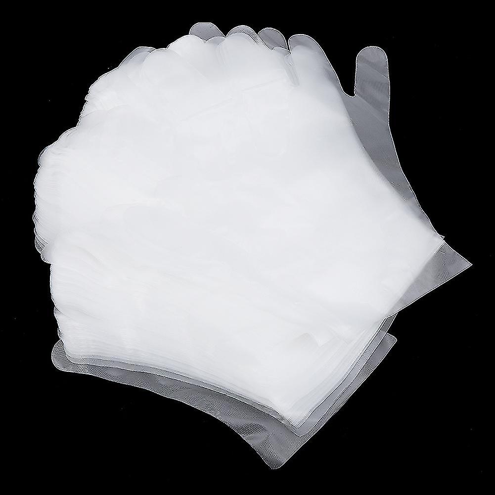 100 Pcs Disposable Kitchen Gloves Medium CPE Food Grade