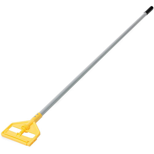 Rubbermaid Invader Wet Mop Handle | Gray， Yellow， Aluminum， Vinyl， 12