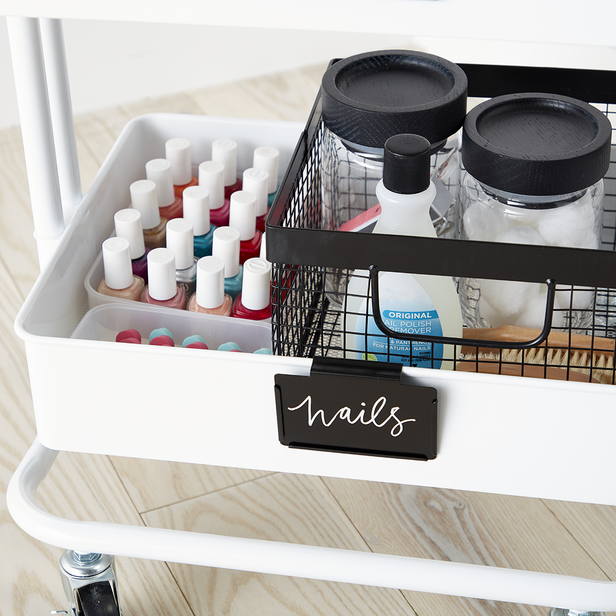 Design Ideas Black Wire Grid Storage Bins