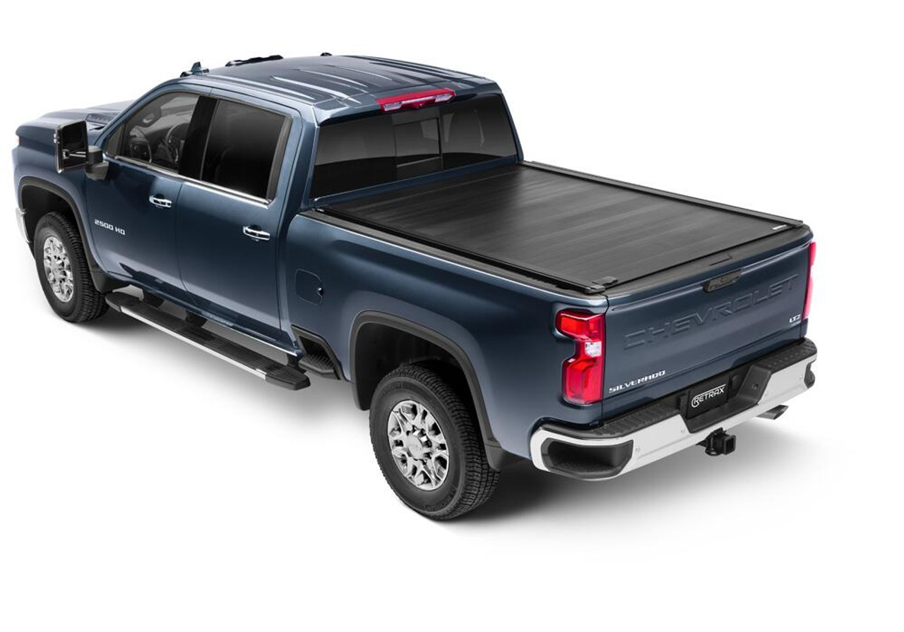 Retrax RetraxPRO XR  2023 SilvSierra HD 8x27 wo Fac Side Storage Boxes wo Stk Pkt Tonneau Cover