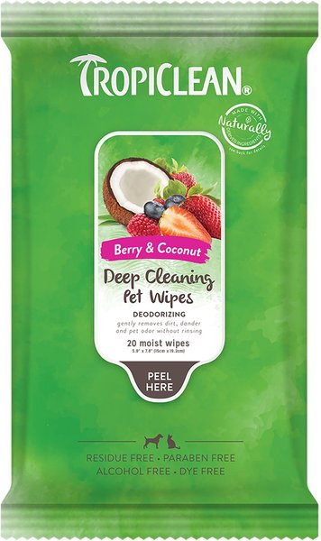 TropiClean Deep Cleaning Deodorizing Dogs Wipes