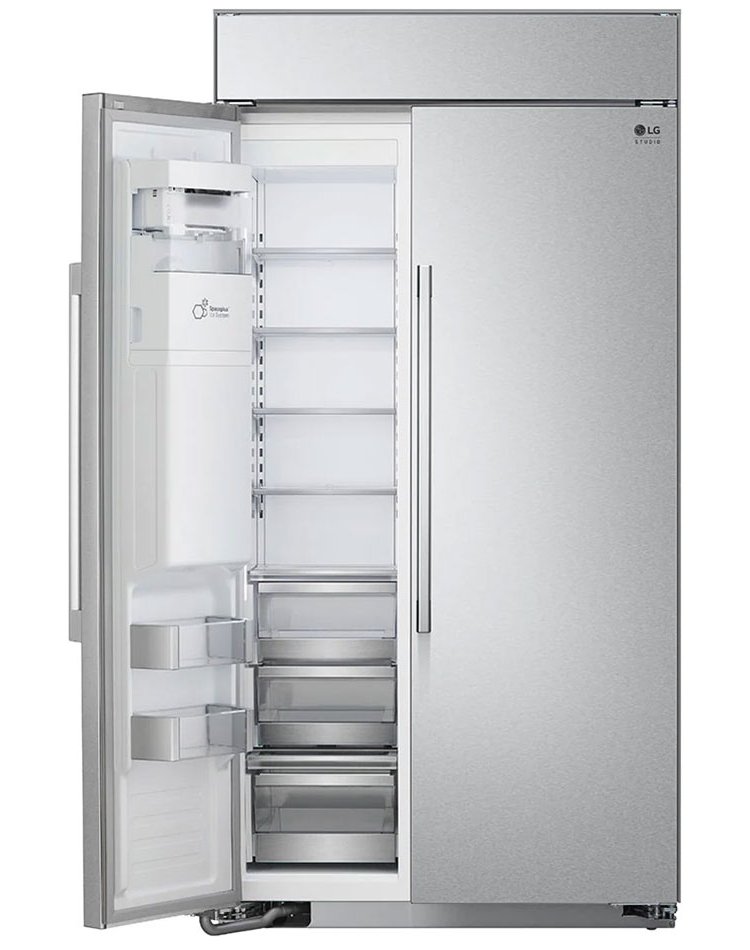 LG STUDIO 26 Cu. Ft. Stainless Steel Smart Built-In Side-By-Side Refrigerator With Ice and Water Dispenser