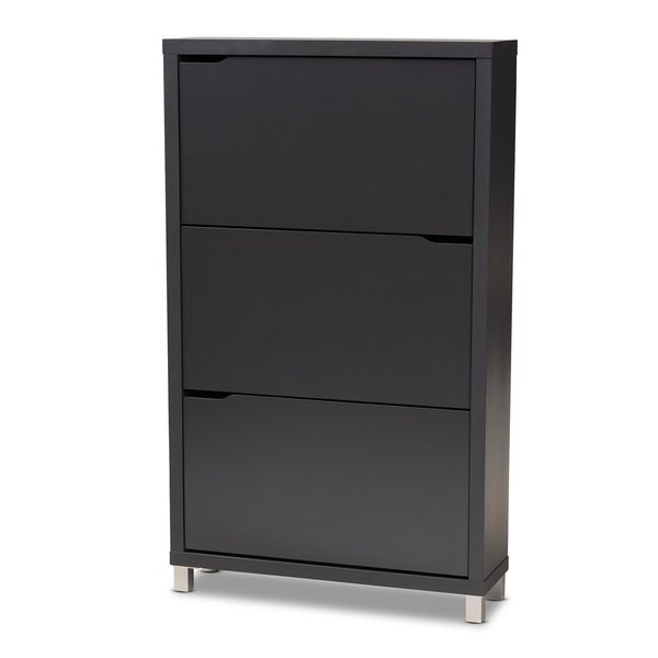 Copper Grove Zdolbuniv Dark Grey Shoe Cabinet with 6 Fold - - 28046200