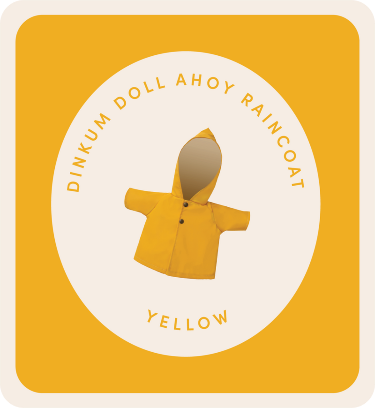 Dinkum Doll Rainy Play Outfit - Yellow by Olli Ella