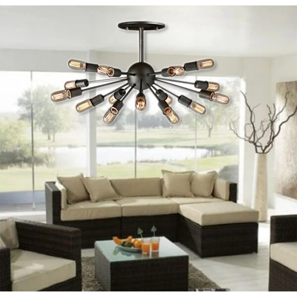 Noemi 15-light Antique 36-inch Metal Edison Chandelier Shopping - The Best Deals on Chandeliers