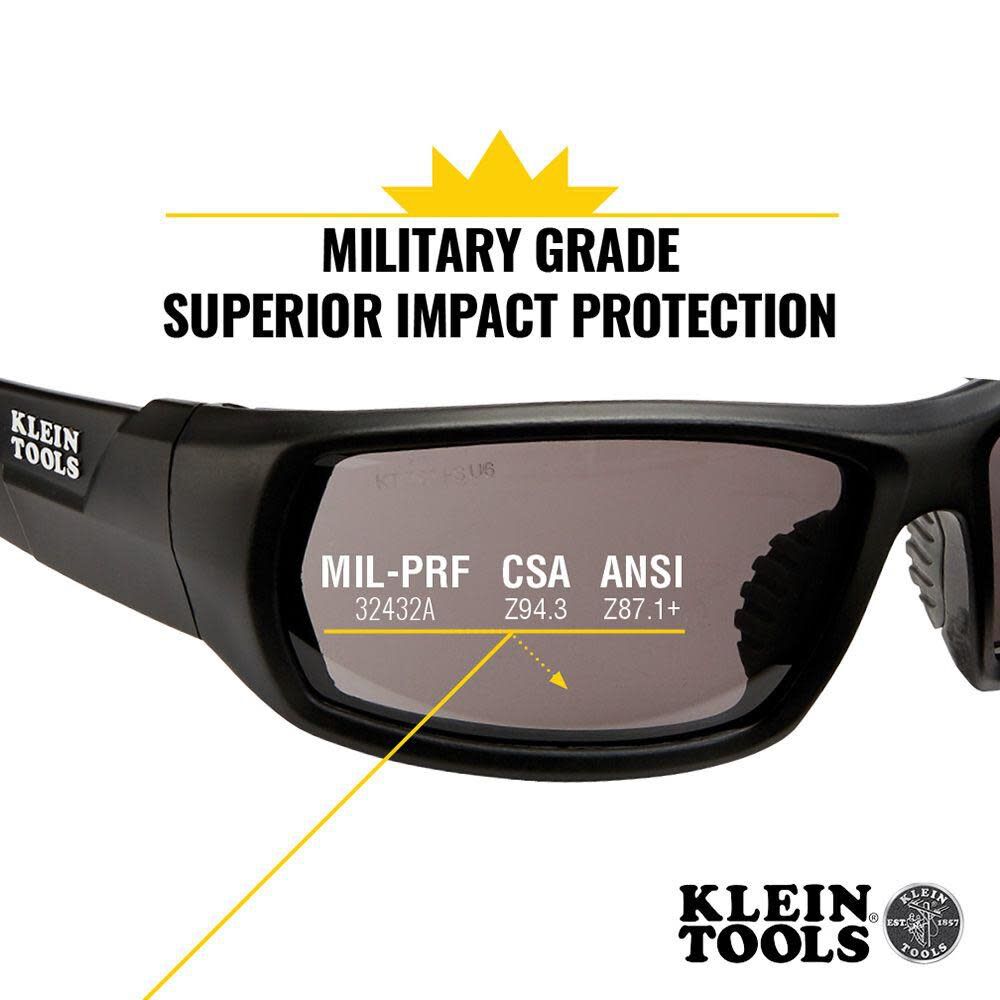 Klein Tools Pro Safety Glasses Full Frame Gray Lens 60164 from Klein Tools