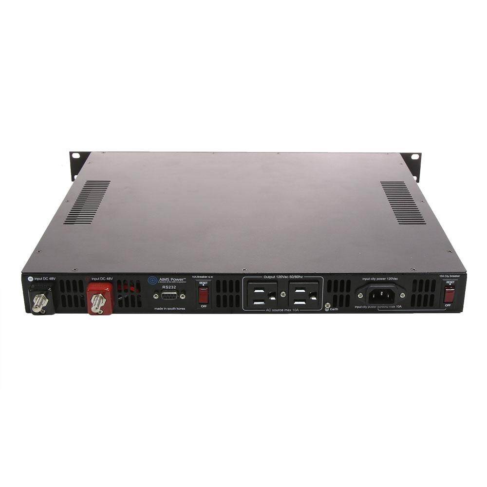 AIMS POWER 1000-Watt Pure Sine Rack Mount Inverter 24-Volt DC to 120-Volt AC 1U PRM1000W24120S