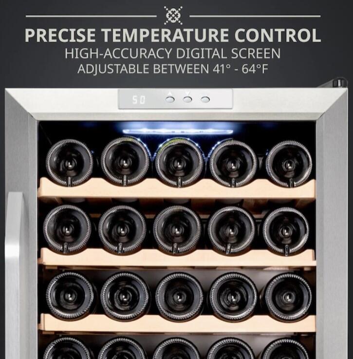 Ivation IVFWCC341WSS 19 Inch Stainless Steel Wine Cooler