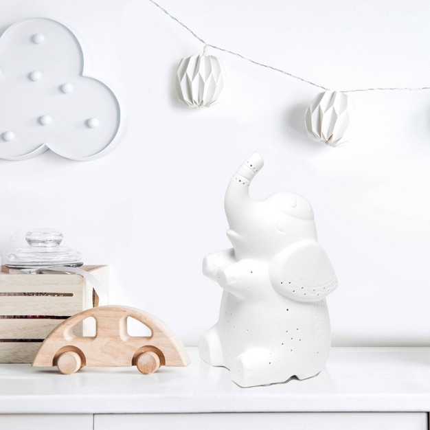 Porcelain Elephant Shaped Table Lamp White Simple Designs