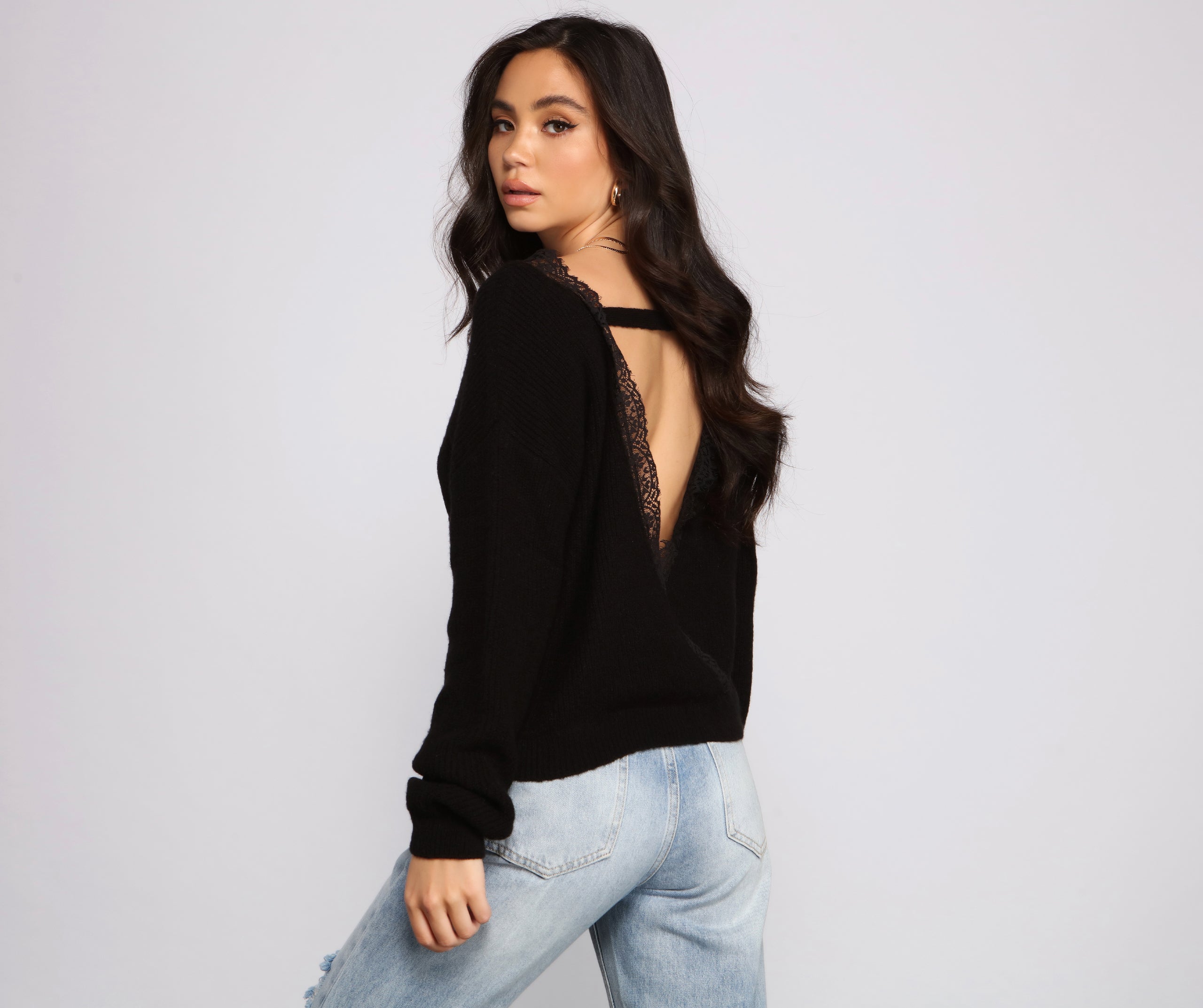 Keeping Knit Chic In Lace Sweater