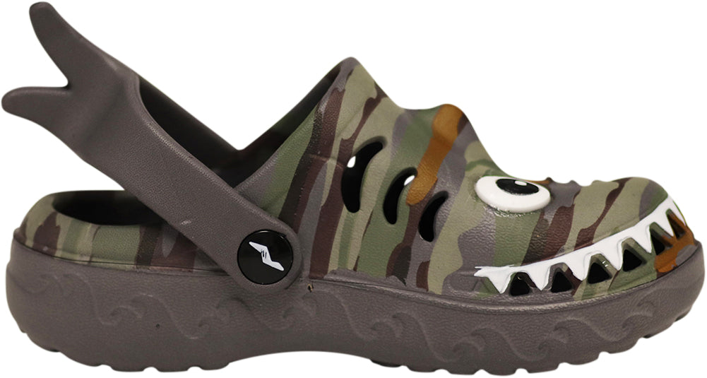 NORTY Toddler Boys Comfort Clogs Male Ankle Strap Sandals Grey Shark