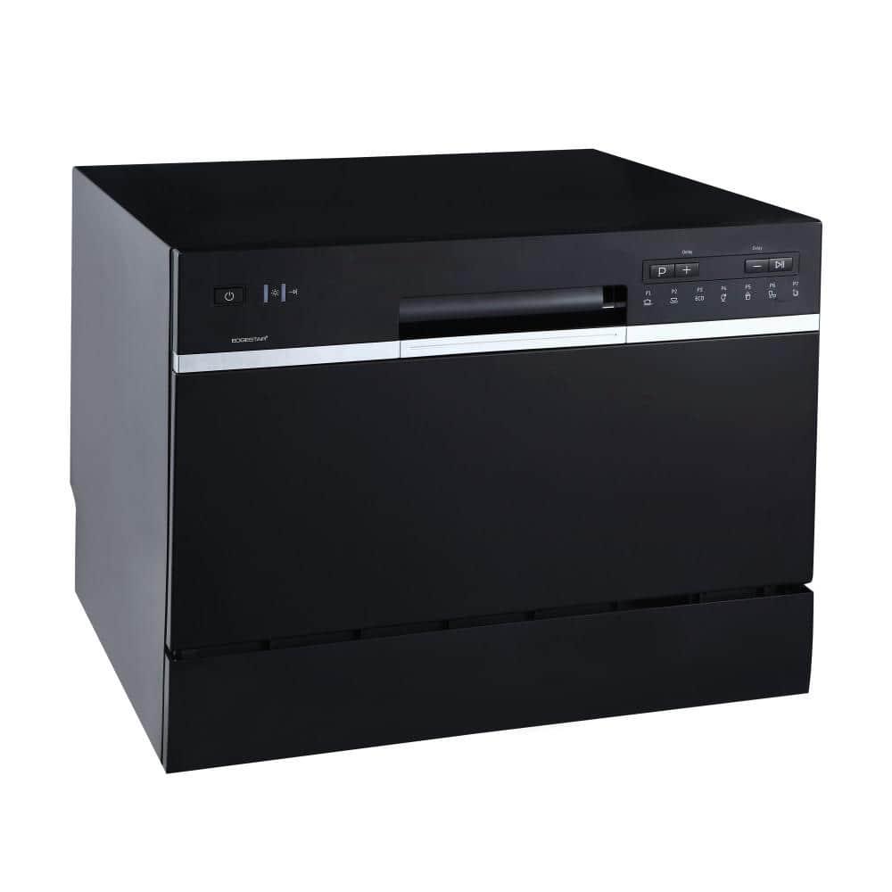 EdgeStar 22 in Wide 6Place Setting Energy Star Rated Countertop Dishwasher  Black