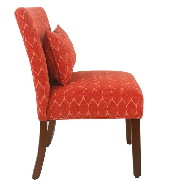 Porch and Den Valderrama Geometric Patterned Accent Chair with Pillow