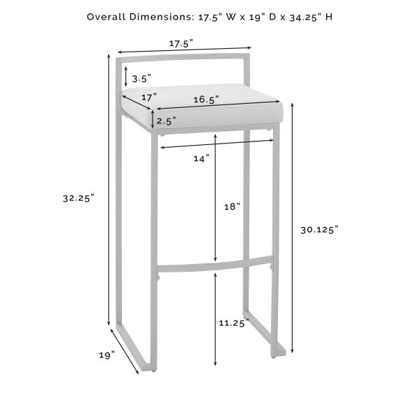 Harlowe 2Pc Bar Stool Set