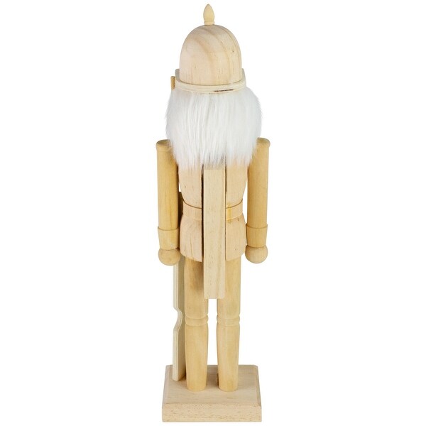 15 Unfinished Paintable Wooden Christmas Nutcracker with Rifle