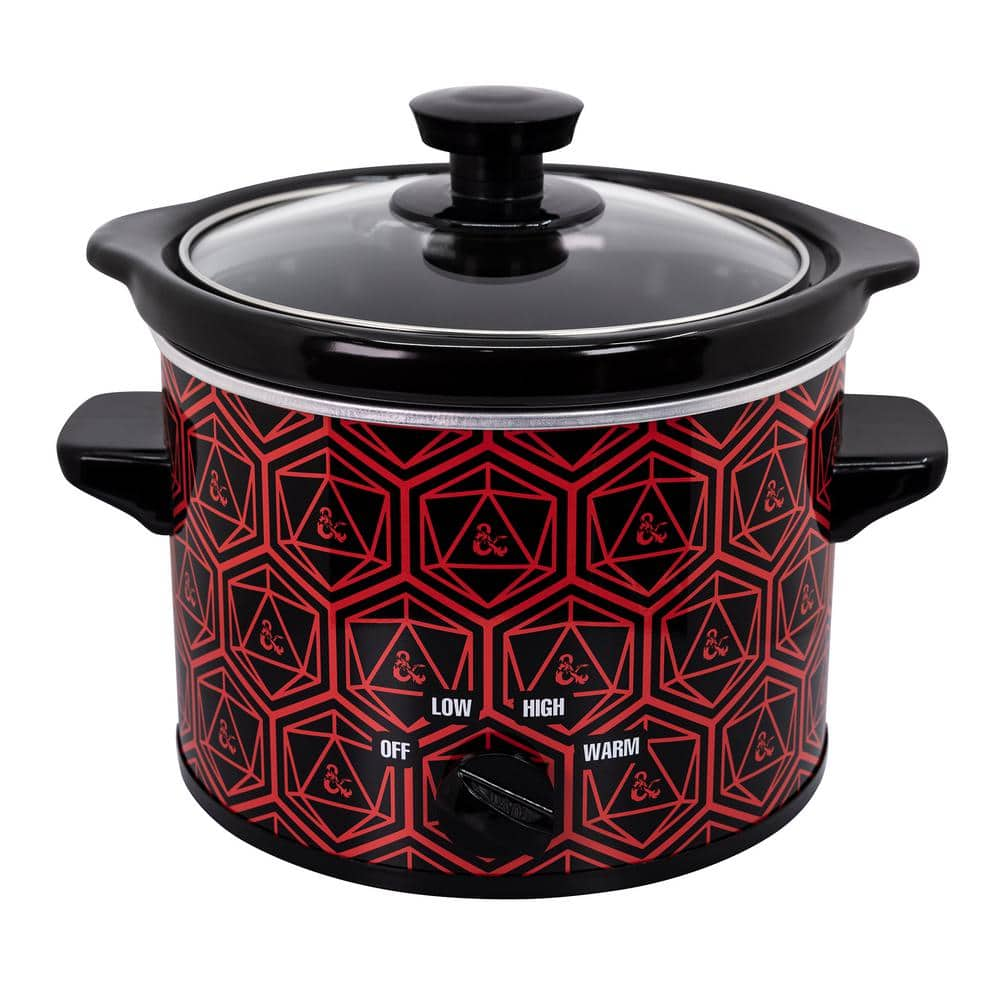 Uncanny Brands 2 qt. Black Dungeons and Dragons Slow Cooker SC2-DAD-ST1