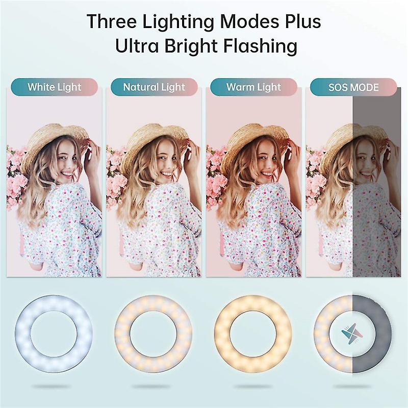 Upgrade 3200k-6500k Led Clip Ring Light 40 Led Lamp Selfie Fill Lights For Iphone Andriod Mobile Phone Usb Charge Enhancing Lamp