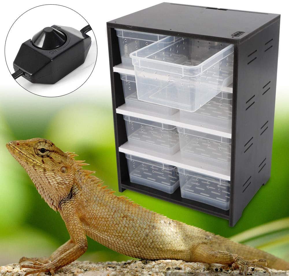 OUKANING 8-Grid Large Reptile Enclosure Tank Breeding Box Spider Lizard Frog Terrarium House Cage Clear AcrylicBreeding Box