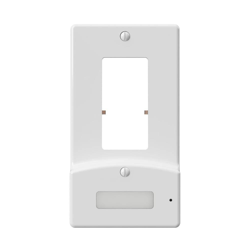 LUMICOVER Classic Decor 1-Gang Decor Plastic Power Failure Wall Plate with Nightlight and Battery Backup LCR-PDDO-W