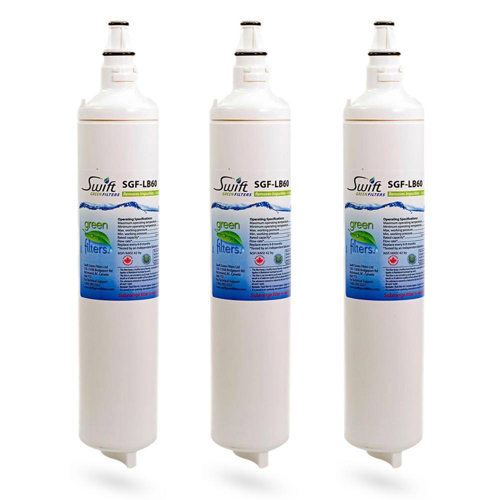 Swift Green Filters Compatible Refrigerator Water Filter for LG 5231JA2006B LT 600P 46-9990(3 PacK) SGF-LB60-3Pack