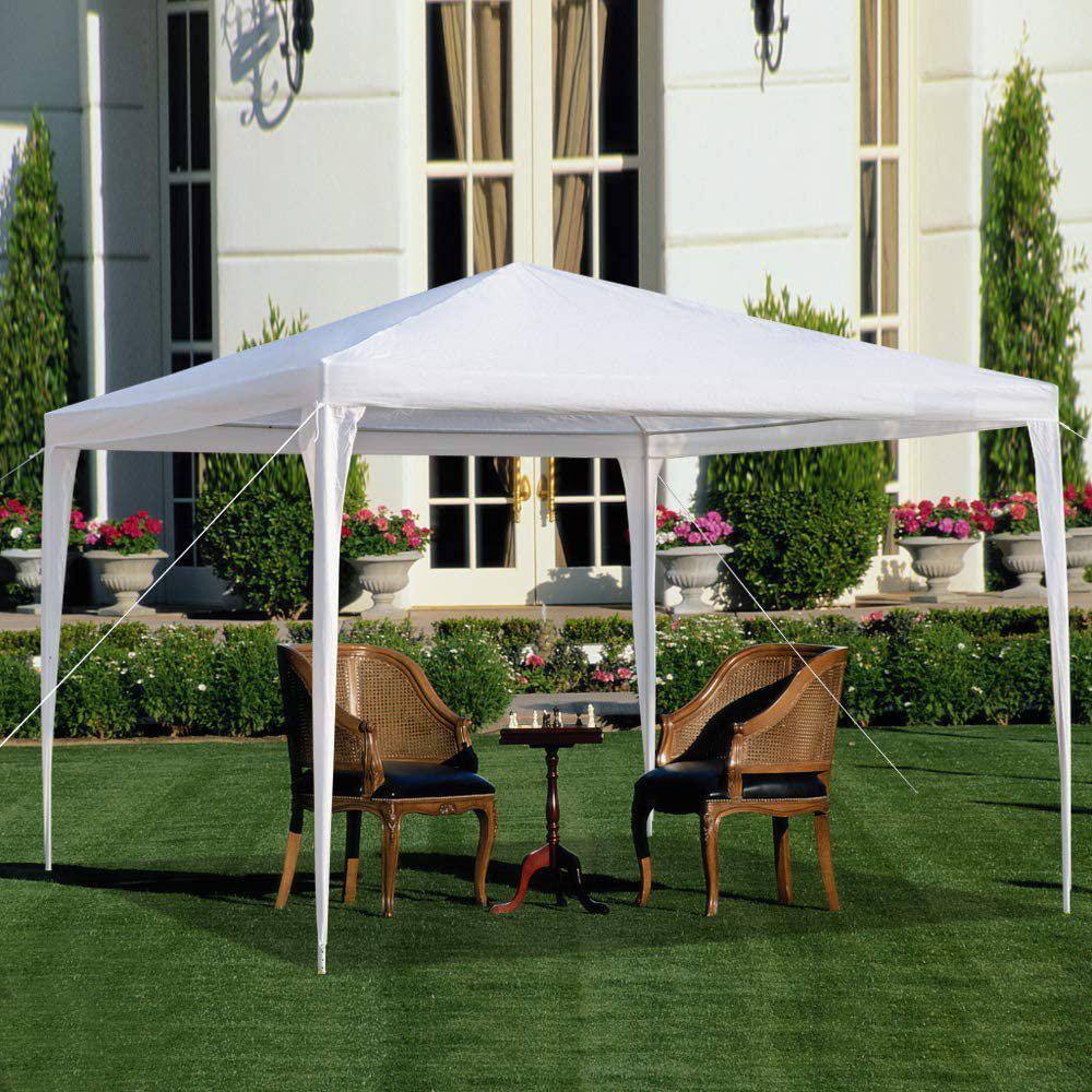 10 ft. x10 ft. Outdoor Gazebo Canopy Camping Shelter Tent in White ST623A-229