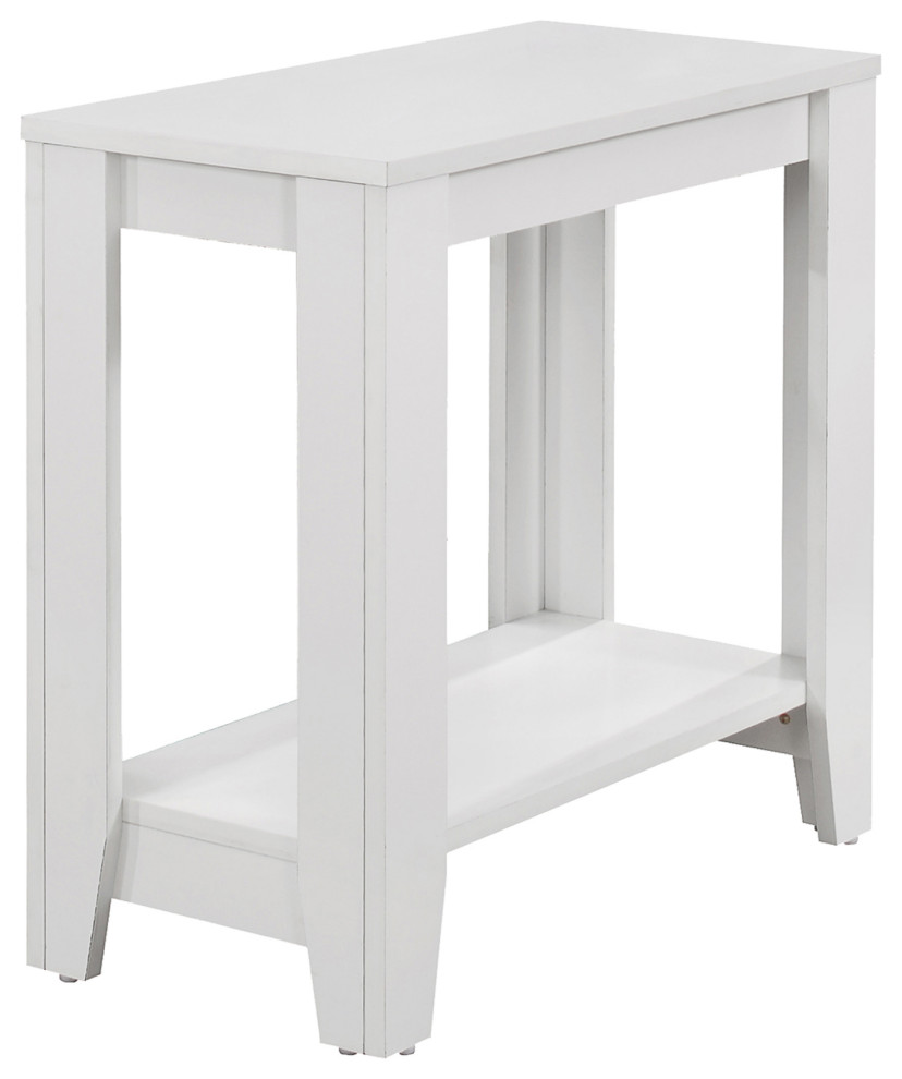 HomeRoots 11.75 quotx 23.75 quotx 22 quotWhite Particle Board Laminate Accent Table   Transitional   Side Tables And End Tables   by UStradeENT LLC  Houzz