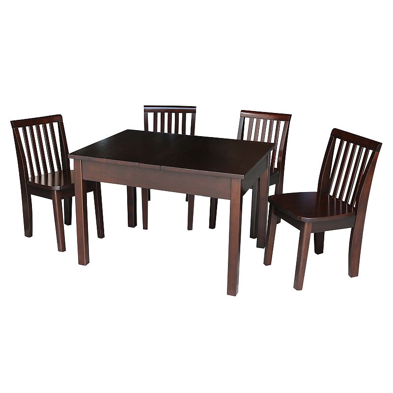 International Concepts Juvenile 5-piece Dining Table and Mission Chair Set