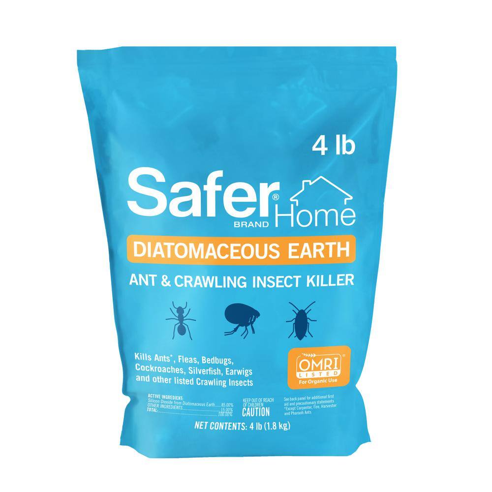 Safer Brand 4 lb. Diatomaceous Earth - Bed Bug Flea Ant Crawling Insect Killer for Indoor and Outdoor SH51703