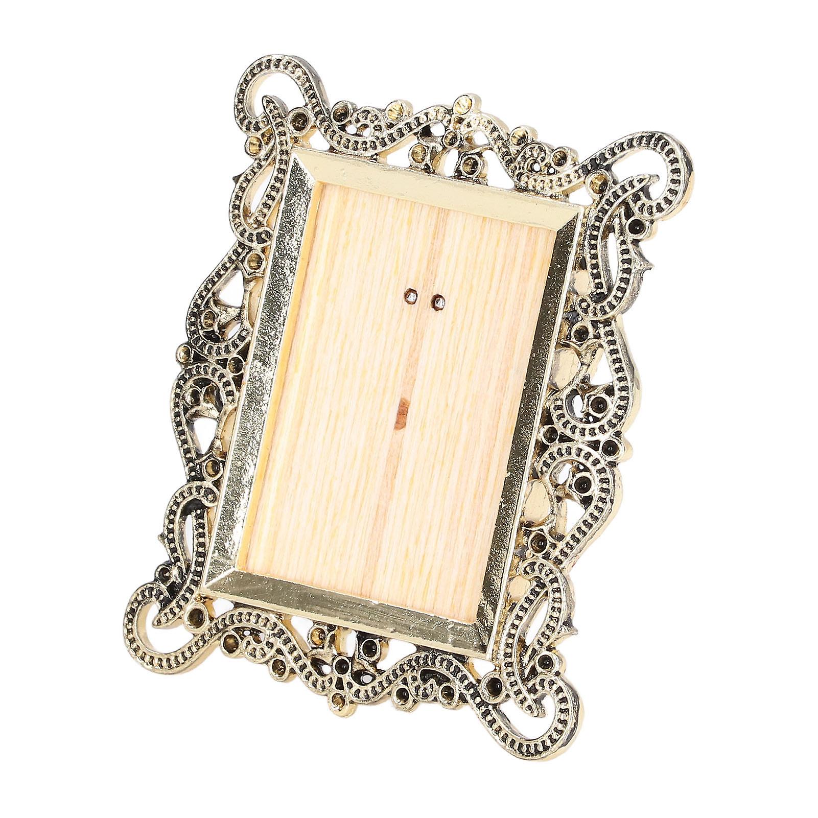 1:12 Dollhouse Photo Frame Alloy Miniature Picture Frame Model Decoration Accessory Children Toy Gift