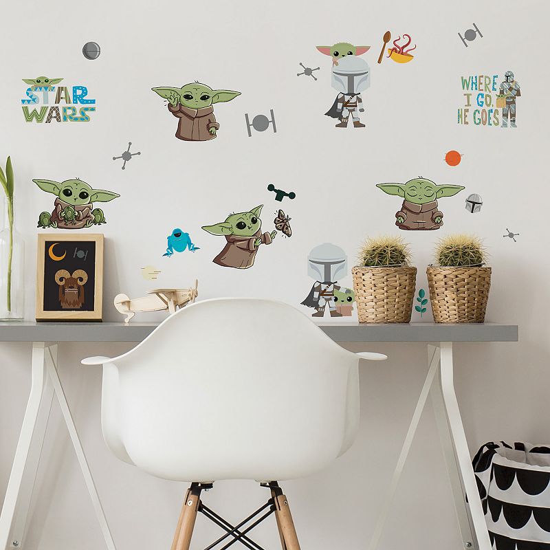 Star Wars The Mandalorian The Child aka Baby Yoda Peel and Stick Wall Decal 24-piece Set by RoomMates