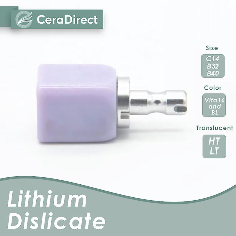 Born Pretty 10-days-deliveryceradirect Lithium Dislicate Blocks(glass Ceramic)-c14-ht/lt(5 Pieces)for Dental Lab Cad/cam