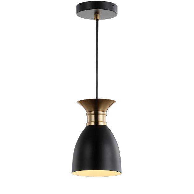 Metal Edison Pendant includes Energy Efficient Light Bulb Black Jonathan Y