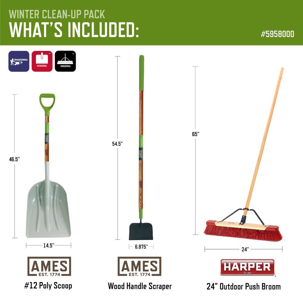 Ames Winter Clean Up Pack (Set of 3) 5958000