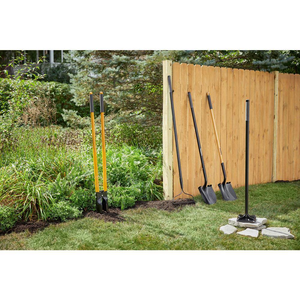 Husky 47 in. L Fiberglass Handle Carbon Steel Digging Shovel with Grip 77416-944