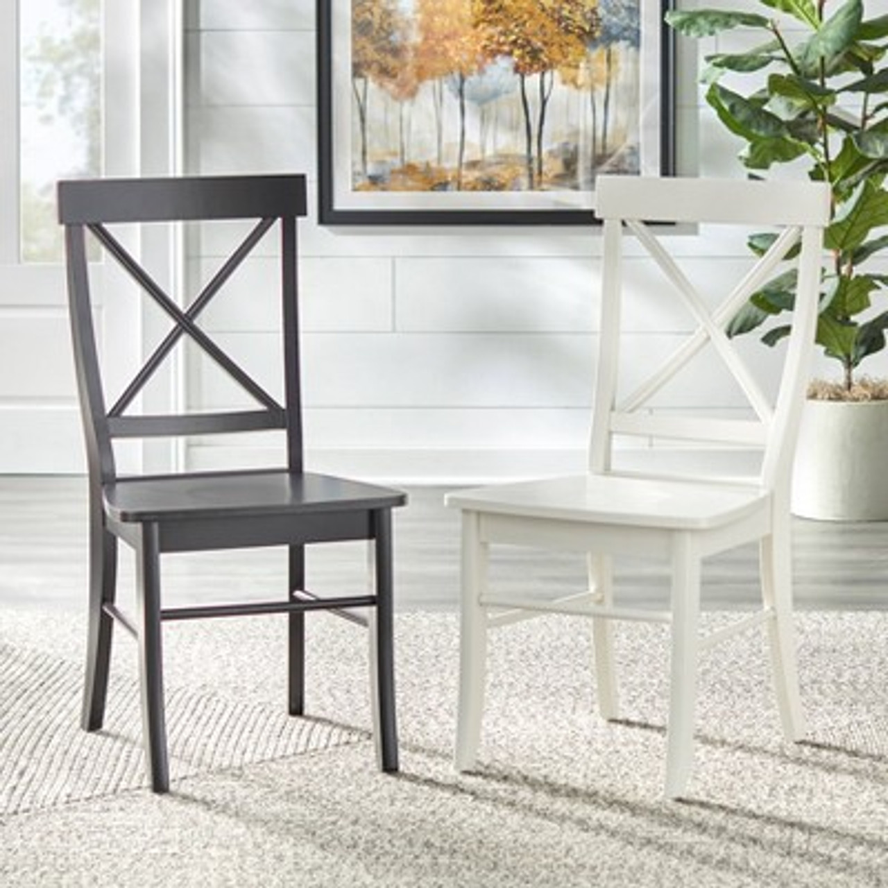 Easton Cross Back Dining Chair Black - Buylateral