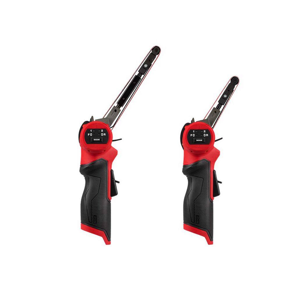 MW M12 FUEL 12V Lithium-Ion Brushless Cordless 12 in. x 18 in. Bandfile and 38 in. x 13 in. Bandfile 2482-20-2483-20