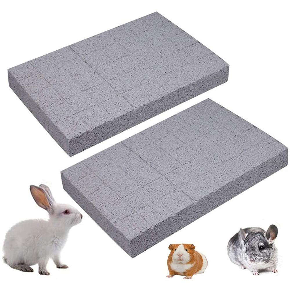 Gerbil Hedgehog Hamster Rat Natural Chew Toy Scratching Board Rabbit Scratcher Grinding Claw Pad Lava Stone GREY